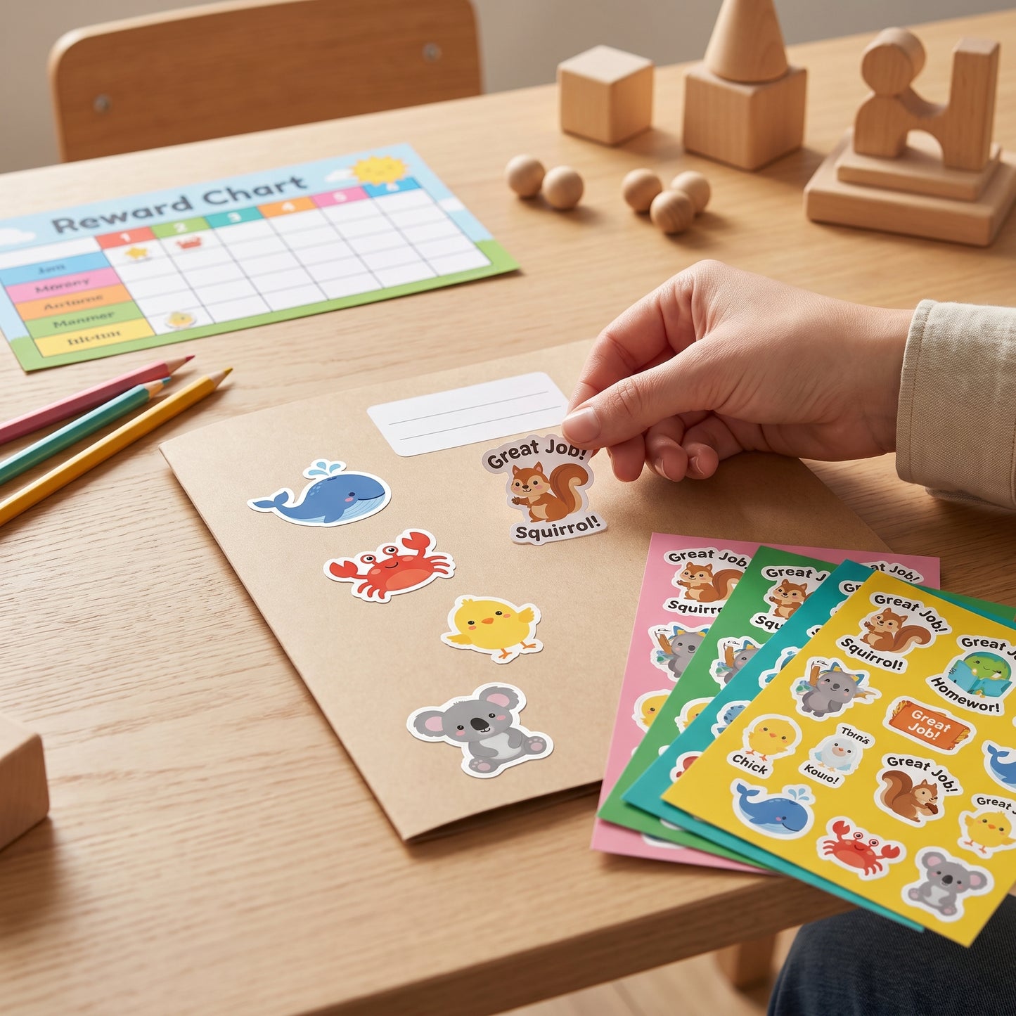 Animal Encouragement Reward Sticker Set