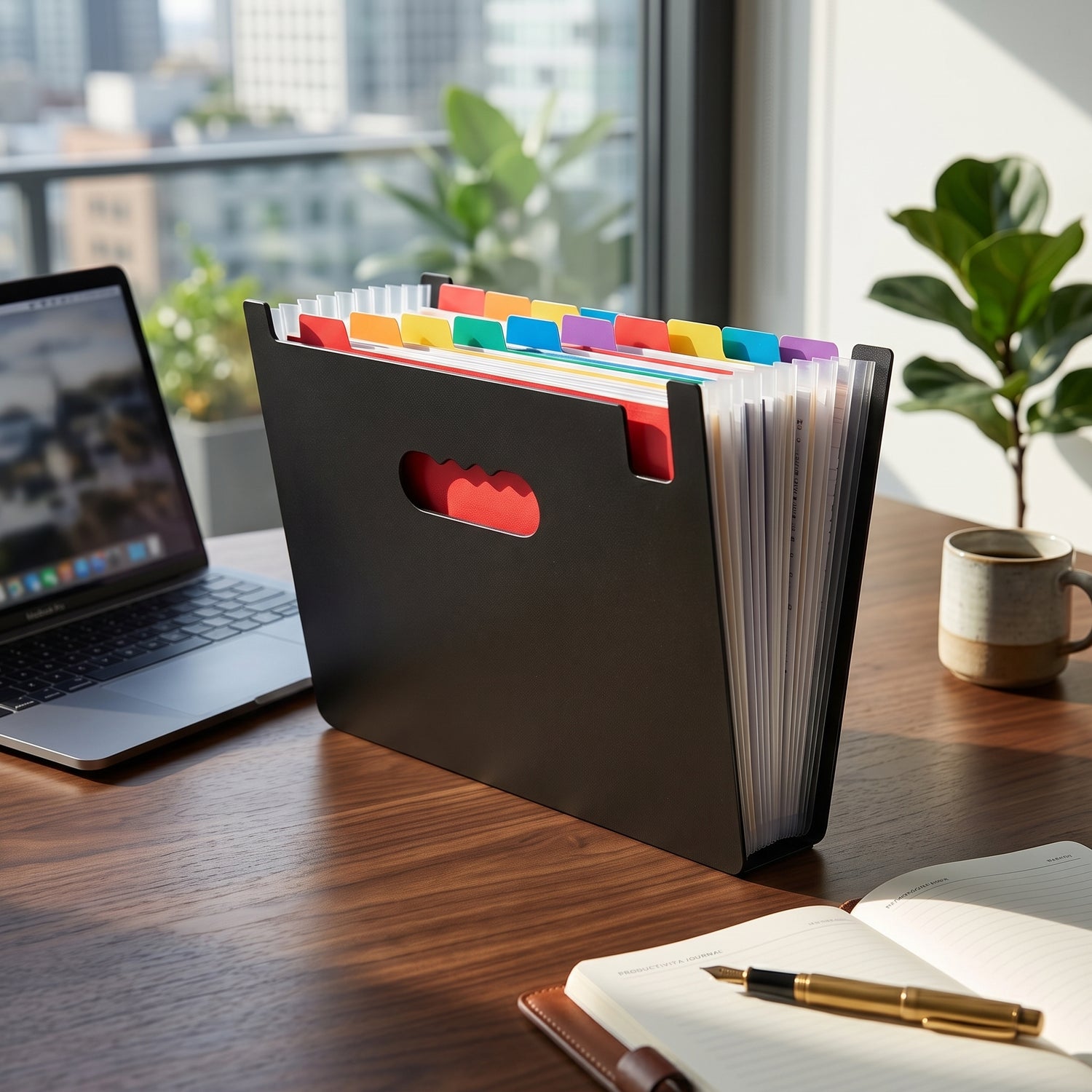A4 file organizer workspace