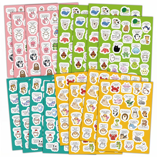 Animal Encouragement Reward Sticker Set