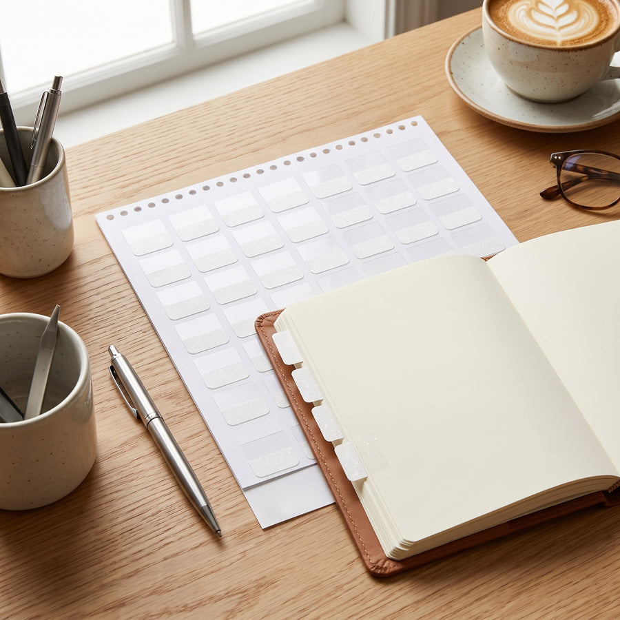 Index tabs notebook scene