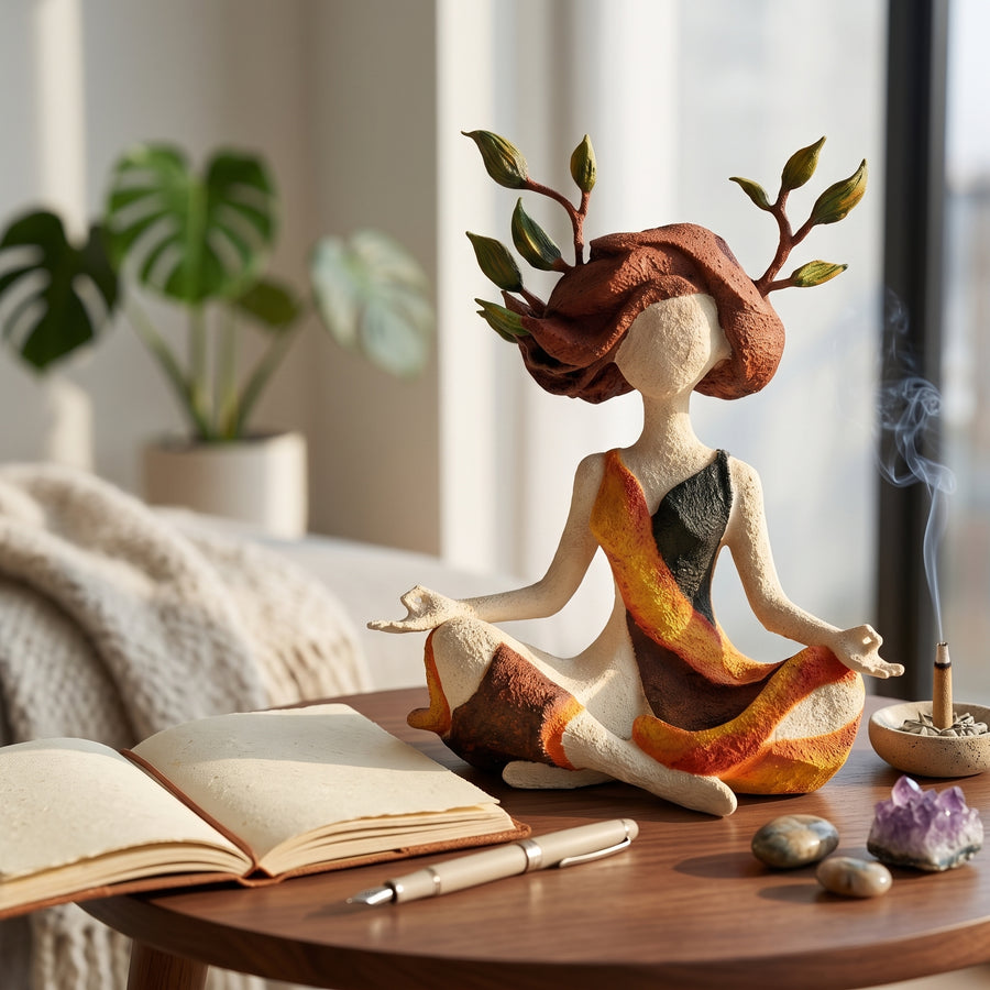 Yoga sculpture calm interior