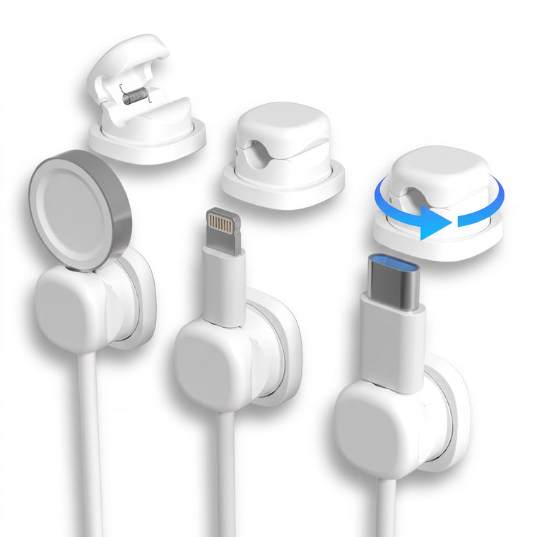Rotating cable clips
