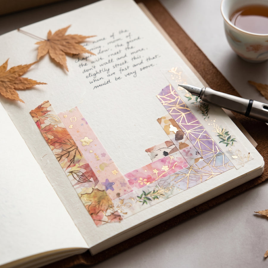 Washi tape journal scene